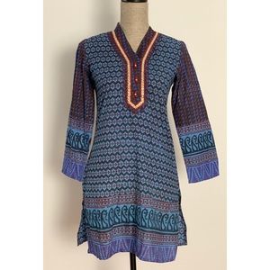 Global Desi Long Sleeve Tunic (Blue, Purple, Red)